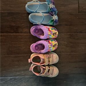 Kids Colorful Shoes and slippers Set Skechers and princess